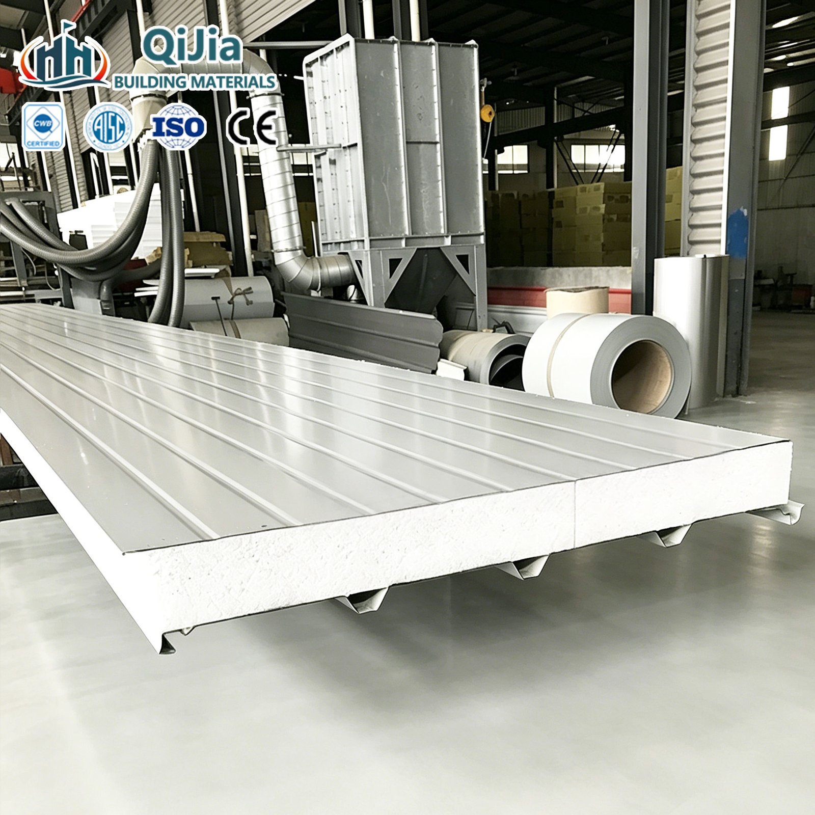 Modern Design Aluminum Steel Polyurethane Sandwich Panels Roof Panel Prefab Villa Hail-Proof Insulation Water/Fire Resistant