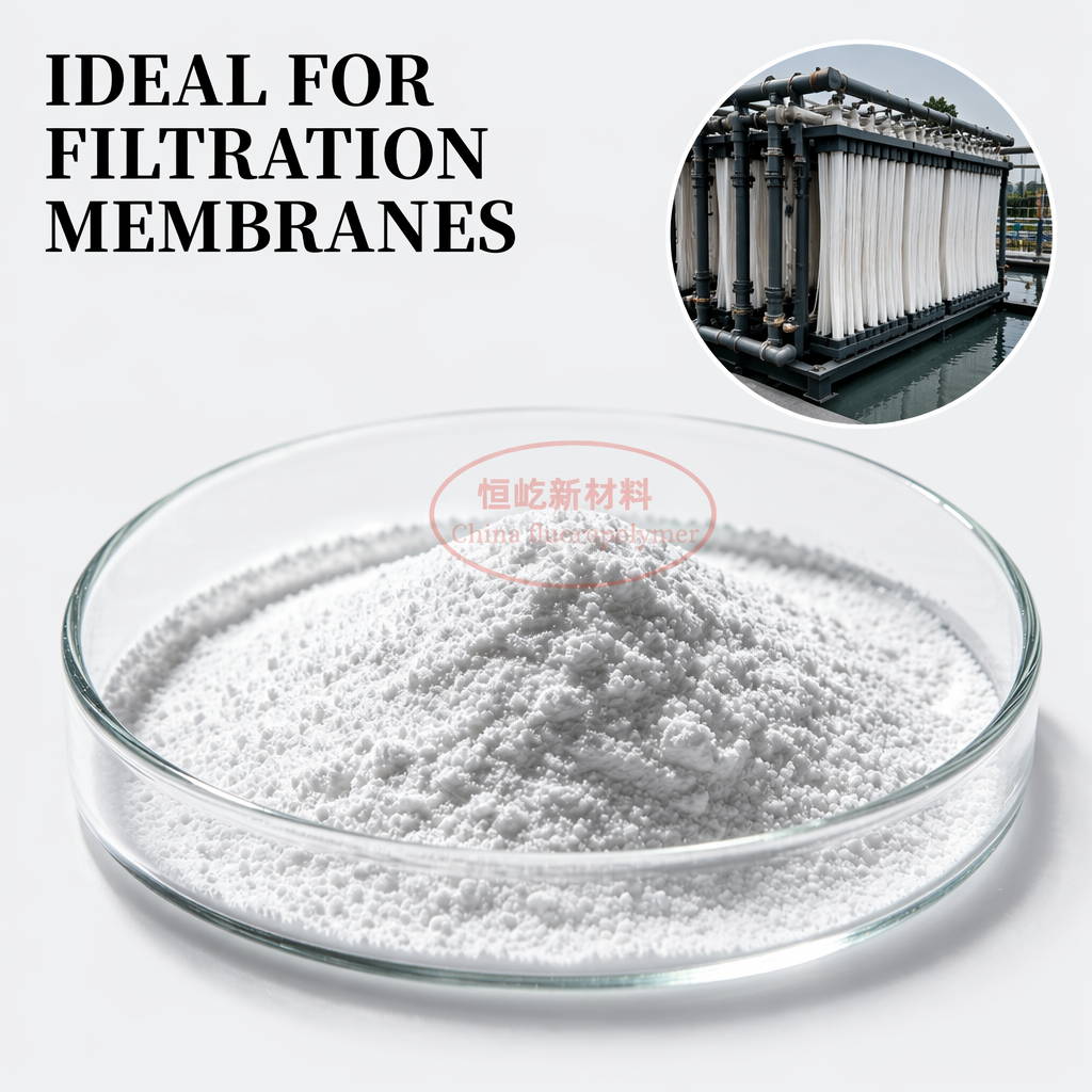 Membrane Grade PVDF Powder with High Viscosity Aging Resistance Membrane Bioreactor Industrial Wastewater Recycling