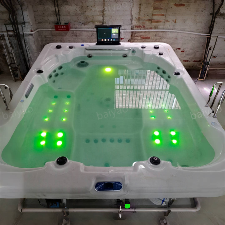 Hot Sale Outdoor Whirlpools Tub 5-6 Persons Jakuzzi Deluxe System Bathtub Combo Massage Hot Tubs With Jacuzzie Function