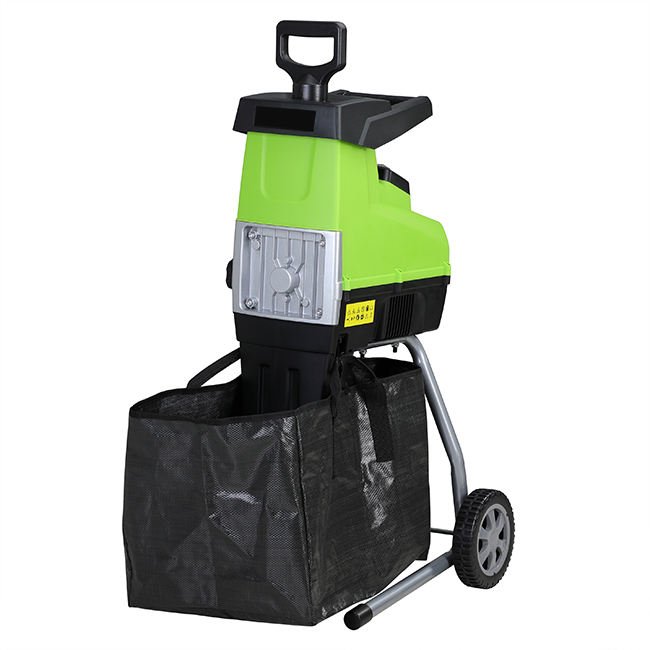 2800W Mulcher for Leaves and Branches With Debris Bag Silent Leaf Branch Garden Shredder Wood Shredder