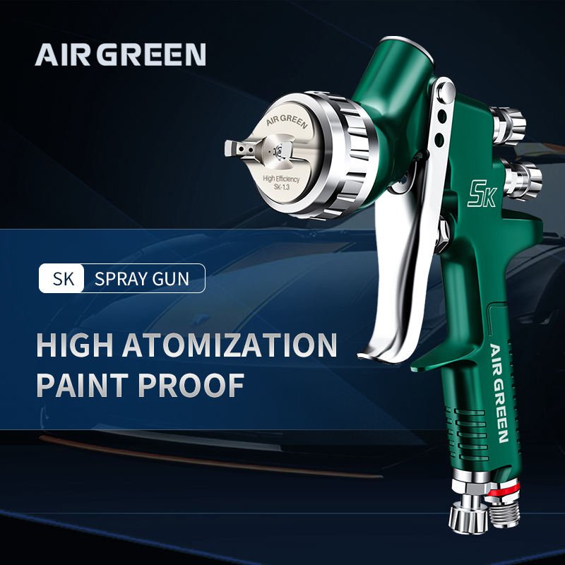AIR GREEN SK HVLP Top-coat Factory Price 1.3mm Car Painting Sprayer Automotive High Atomization Non-Drip LVMP Spray Gun