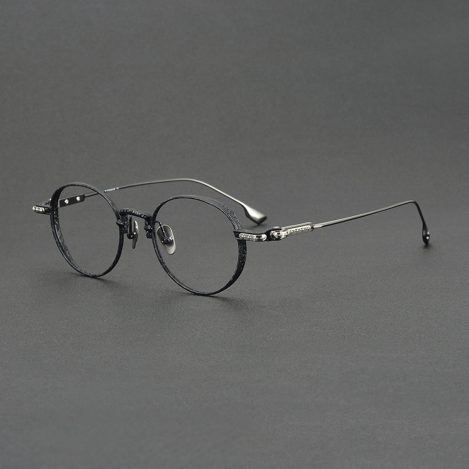 Vintage Sage Green Titanium Oval Eyeglasses Frames with Handcrafted Gold Silver Temples for Unique Fashion Optical Glasses