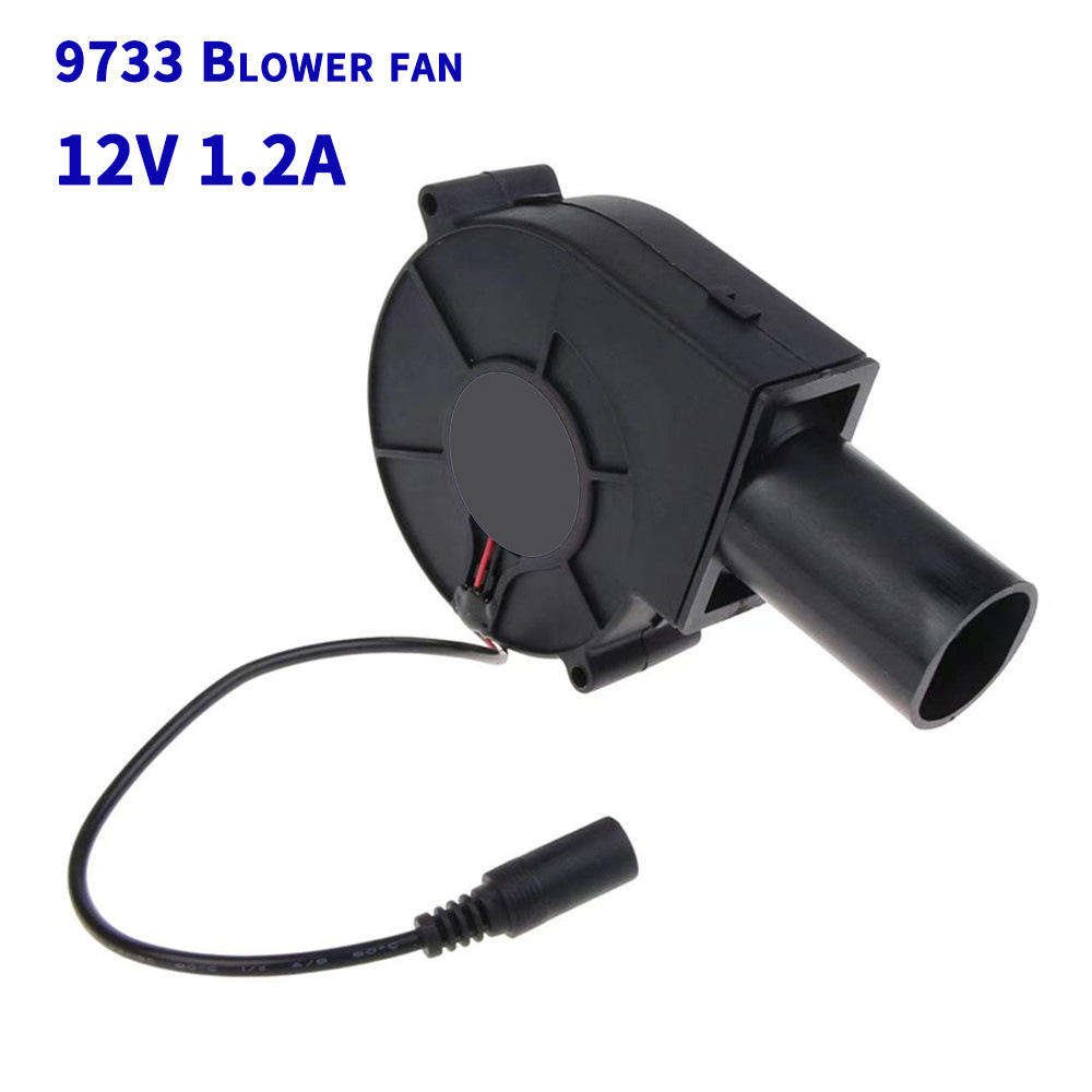 9733 High Pressure Plastic Blades Blower 97x95x33mm 12V 1.2A DC Fan for Induction Cooker BBQ