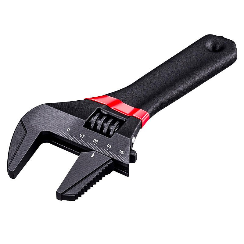 Industrial Short Handle Universal Multi-function Adjustable Wrench, Household Non-Slip 6-Inch Wide Mouth Adjustable Wrench
