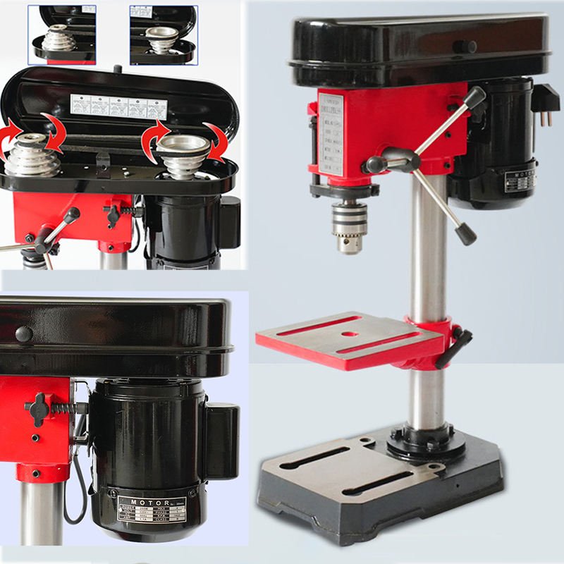 CNC Bench Drilling Machine Vertical Table Top Mini Drill Press with Engine Core Components 13mm Max Drilling Diameter High Power