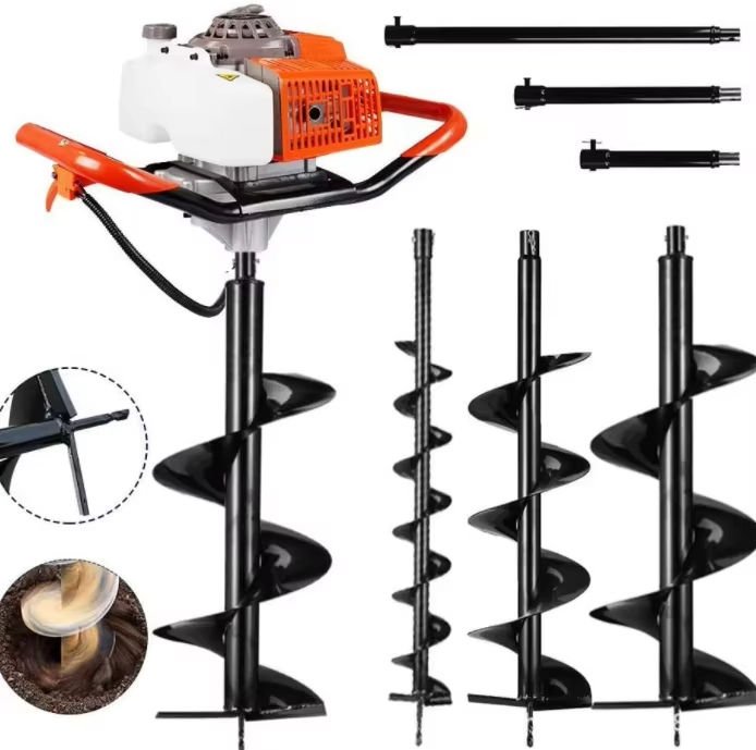 High Performance Gasoline Earth Auger for Borehole Drilling Tree Planting Piling and Post Hole Digging Garden Tools