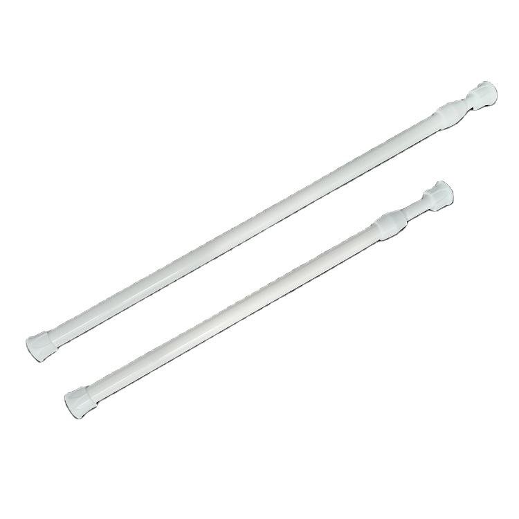 Adjustable Tension Telescopic White Curtain Rod, Shower Curtain Rods for Bathroom Kitchen Window#