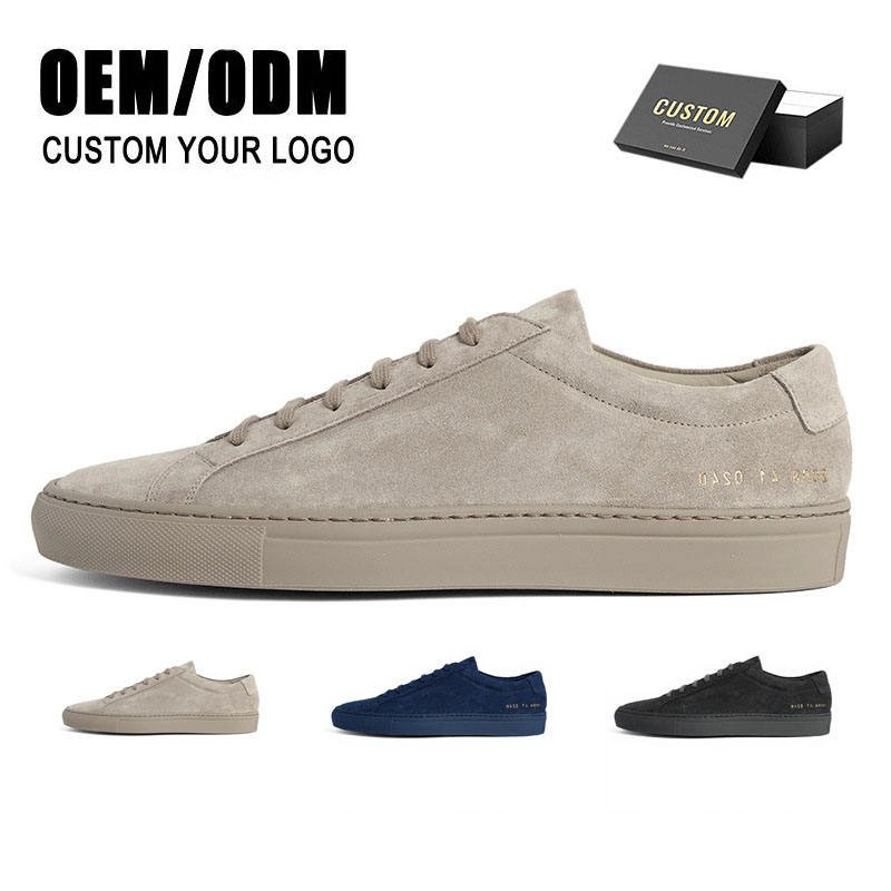 Mens' Custom Quality Casual Walking Shoes Vegan Microfiber Leather Trainers Trendy Sneakers