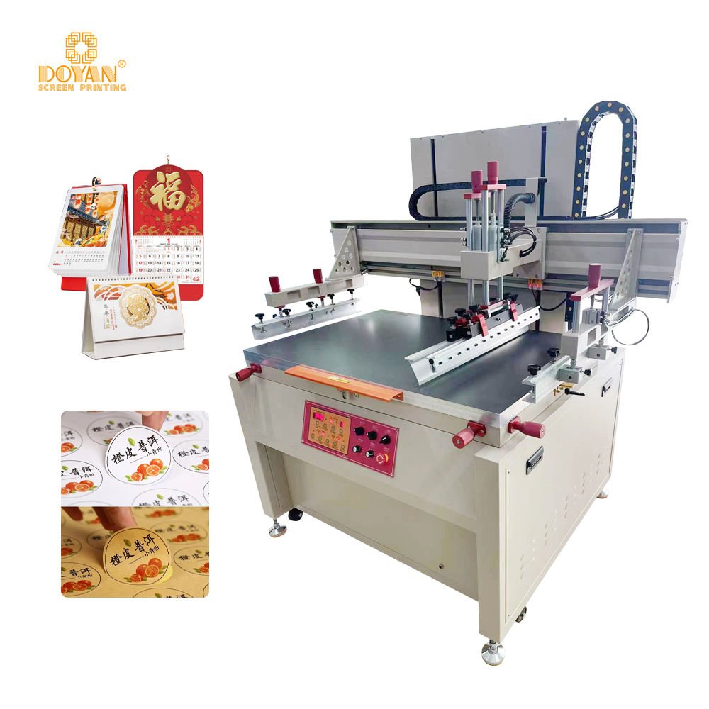 New Doyan Industrial Vertical Flatbed Curved Screen Printing Machine 400x600mm Max Print Area Automatic for