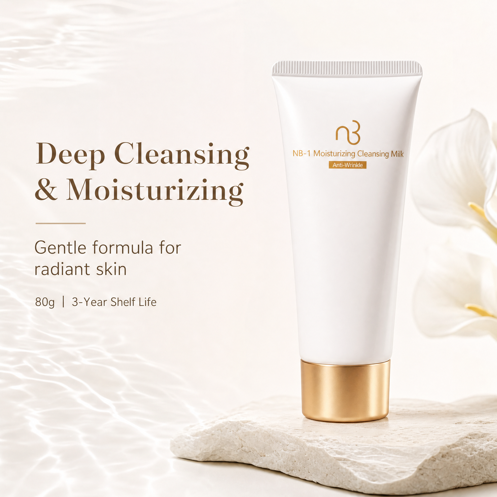 Natural Beauty NB-1 Intensive Hydrating Face Wash Deep Purifying Foam Unclog Pores Gentle Cleansing Non-Stripping Daily Wash