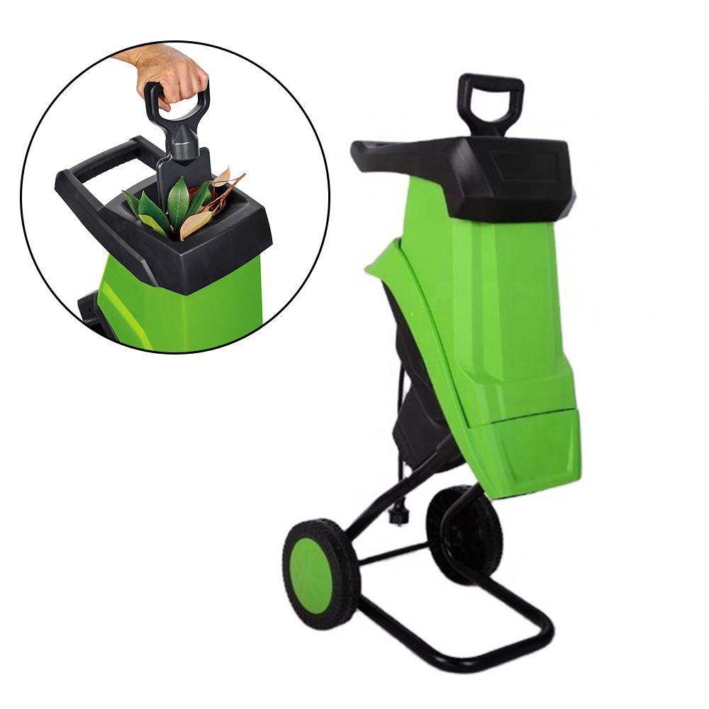 Vertak 2500W Mini Garden Shredder Home Use Portable Leaf Bush Electric Cutter Shredder Crusher Branches for Wood