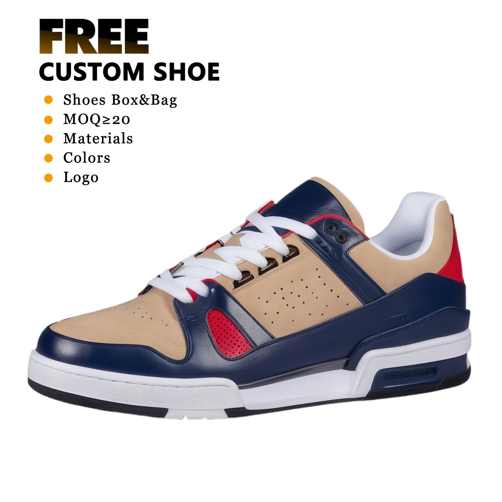 Luxury Custom Skate Shoes European Station Brand Men Women DIY LOGO Casual Designer Slow Walking Fashion Trend Low MOQ