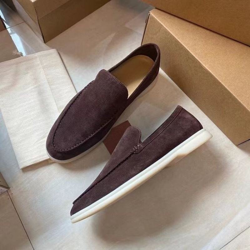 2025 Unisex Design Genuine Sheepskin Flat Loafers High Quality Casual Shoes Slip-On Closure Soft Fashionable Anti-Slip for Men