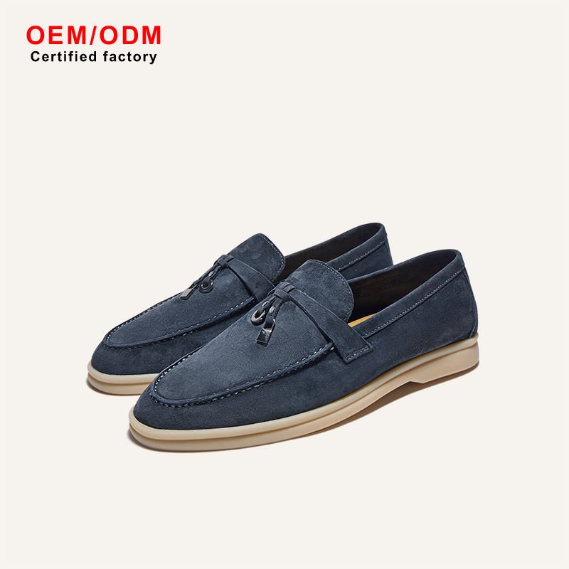 New Designs Ladies Men's Formal Custom Cashmere Sheepskin Sole Luxury Loafers Suede Women Leather Men Shoes Loafers