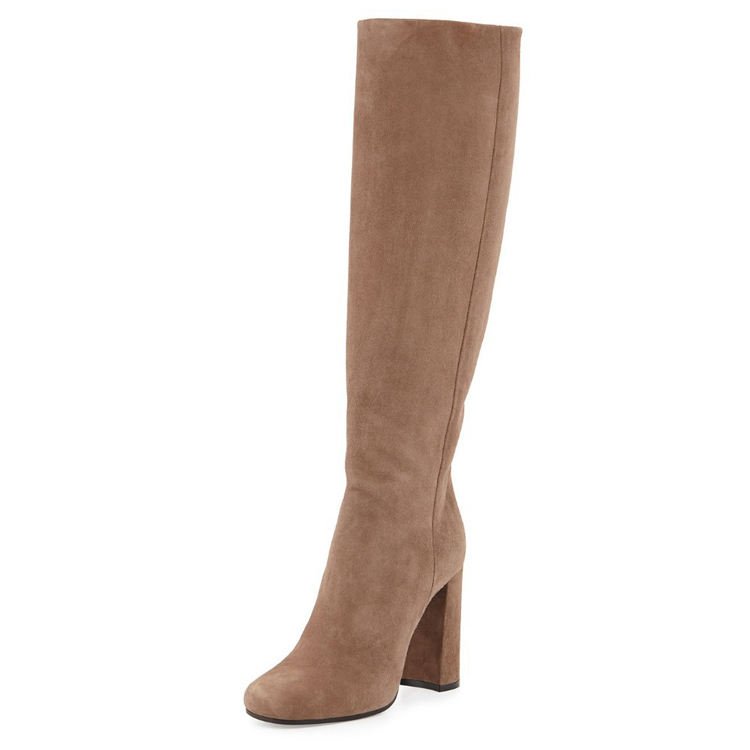 Fashion Women Real Leather Italian Shoe for Ladies Thigh Boots Manufacturers High Quality Leather Heels Women Knee Long Boots