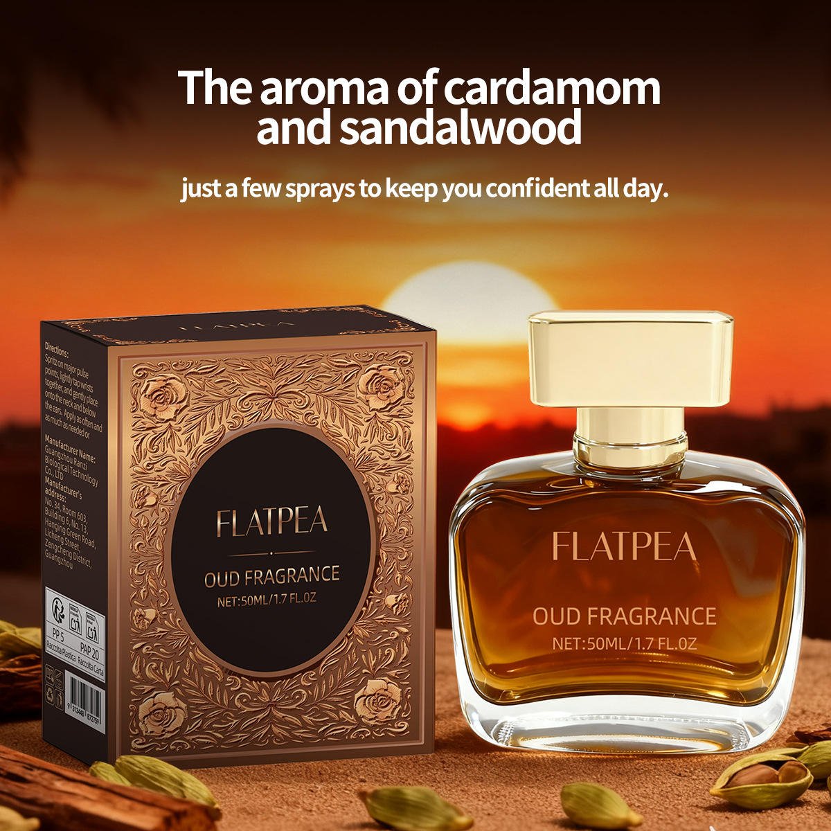 Wholesale Men's Durable Glass Spray Cypress Leather Wood Tone Alcohol Free Lasting Perfume