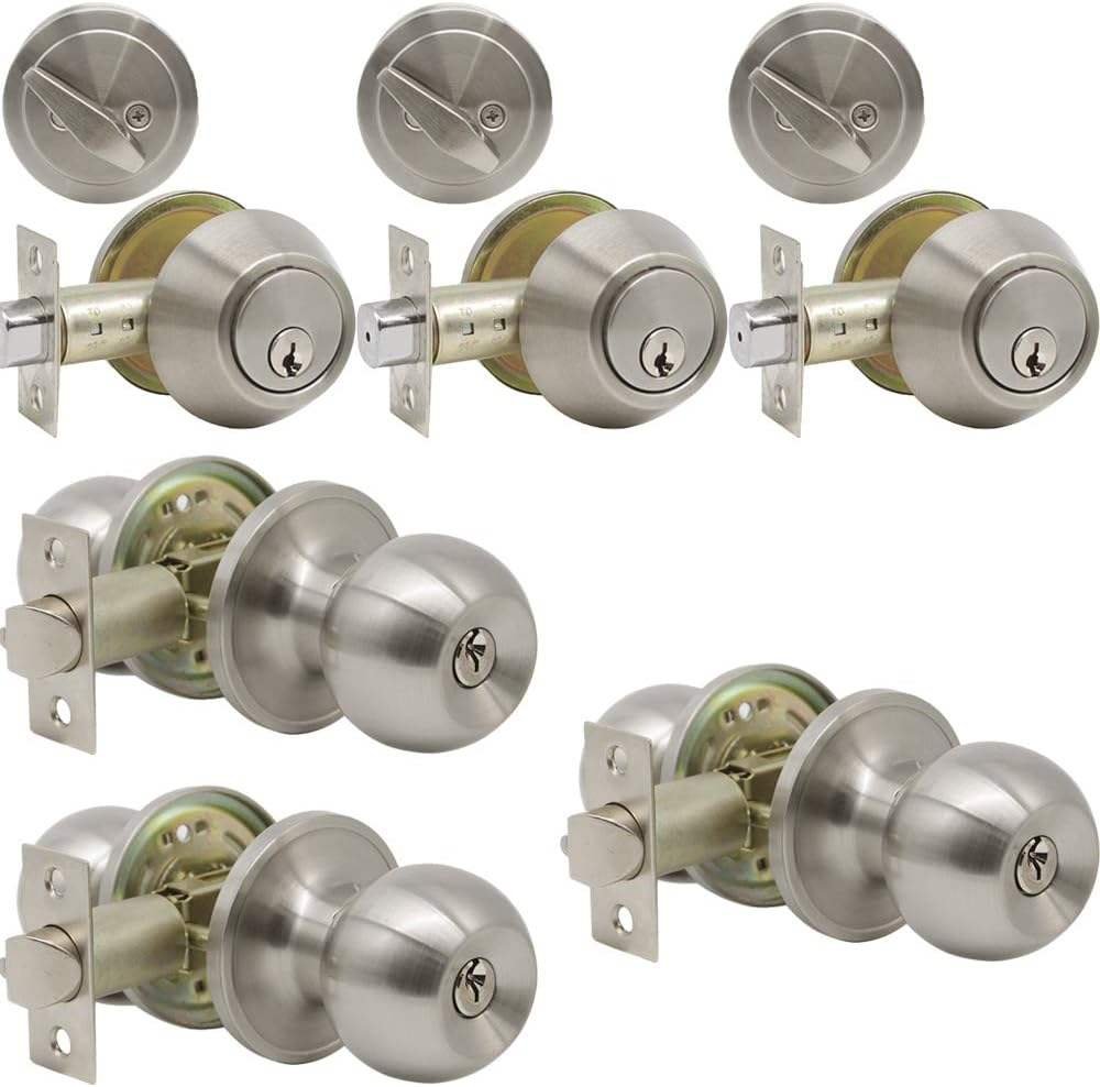 America Market Combo Entry Entrance Deadbolt Door Knob Lock