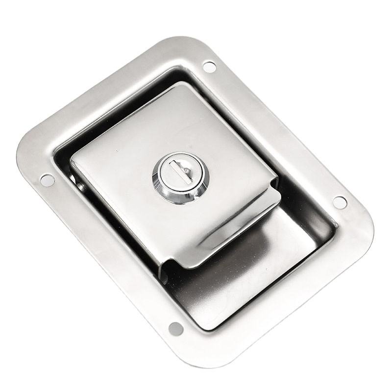 Durable Stainless Steel Collision Type Flat Push-Pull Cabinet Door Server Rack Structural Panel Paddle Lock Key for Engineering