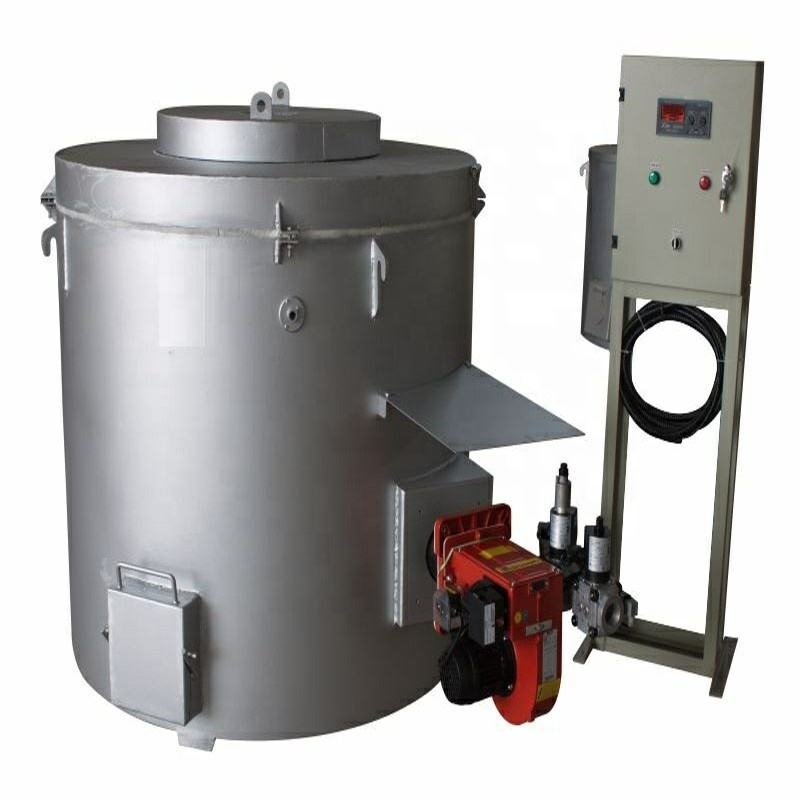 Stationary Oil Fired Small Aluminum Melting Furnace 100KG