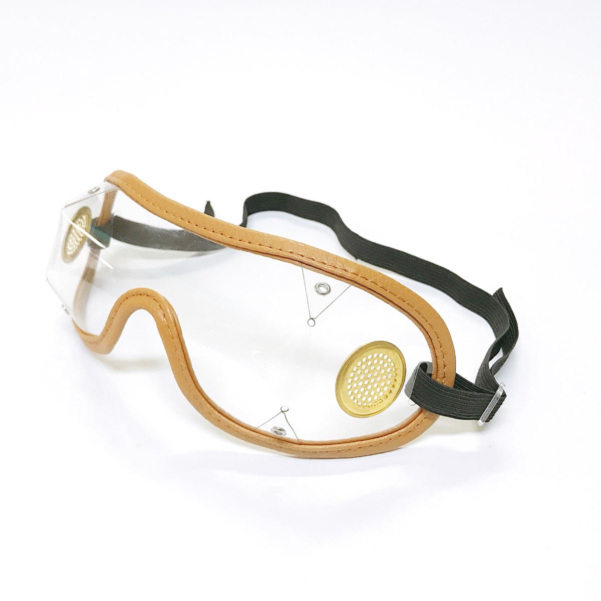 Classic Horse Riding Racing Safety Goggles Glasses Anti-Wind Anti-Dust Air Venting PC Lens PU Frame Transparent EN166 Standard