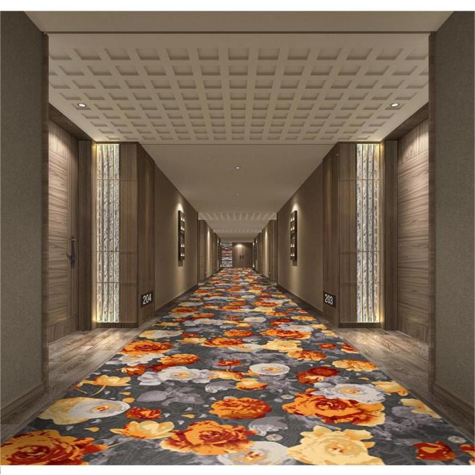 3D Printed 1200g Nylon Wall to Wall Carpet Wholesale Custom Casino Carpet Hallway Hotel Carpet