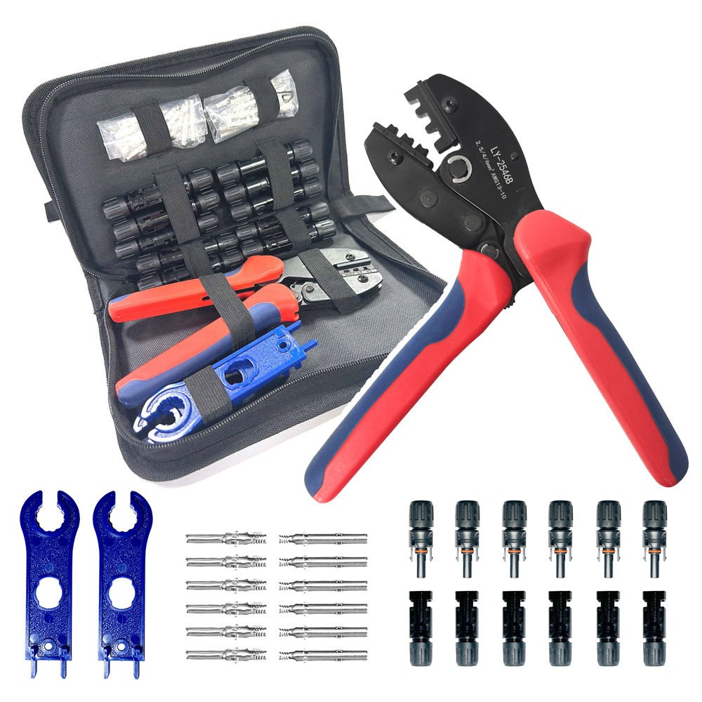 Wire Cable Crimper Stripper Hand Crimp Pliers Sets Wire Terminal Solar Pv Crimping Tool Kits for Photovoltaic