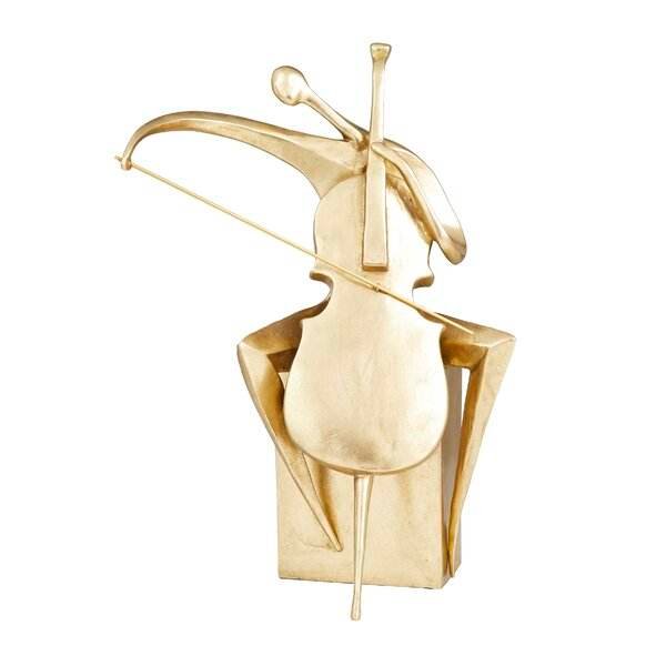 Modern Sculpture of a Man Playing Guitar Gold Plated Luxury Home Office Decor Eco-Friendly Handmade for Birthday & Diwali Gifts