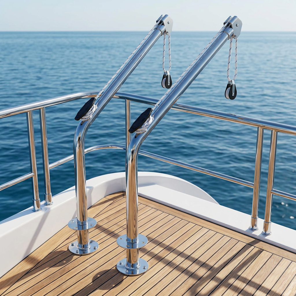 Corrosion-resistant Stainless Steel Rescue Boat Davits Sale for MooringCorrosion-resistant Stainless Steel Rescue Boat Davits Sale for Mooring