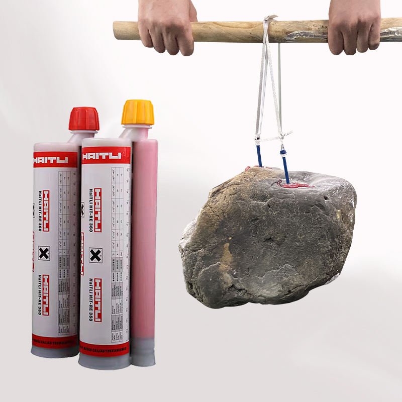Injection of Chemical Anchoring Adhesive for Rebar Building Metal Steel