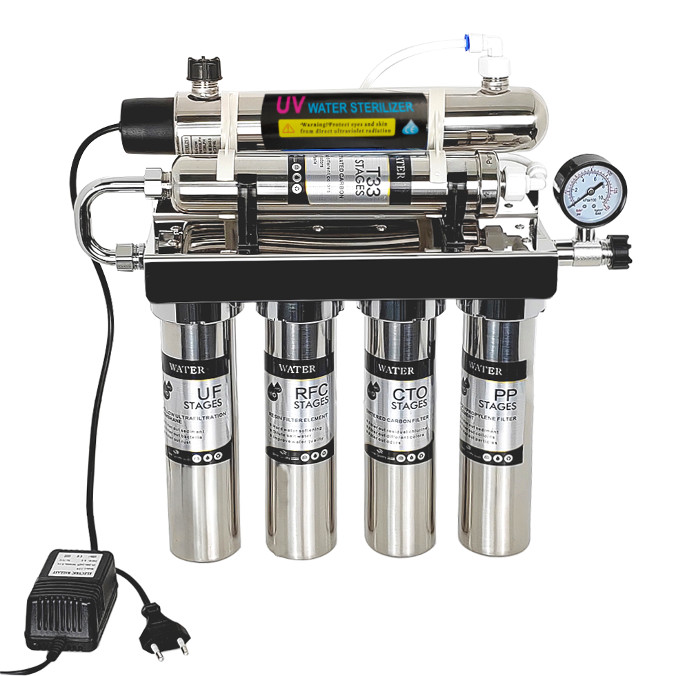 6-stage Household Kitchen Activated Carbon Soft Water Ultrafiltration UV Direct Drinking Water Purifier Water Filter