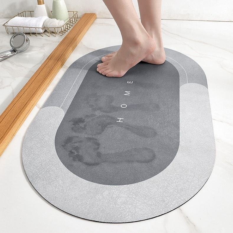 2026 Hot Sale Bath Mat Super Absorbent Non slip Diatom Mud Bathroom Rug Quick Drying Bath Custom Mat Kitchen Entrance Door Mats