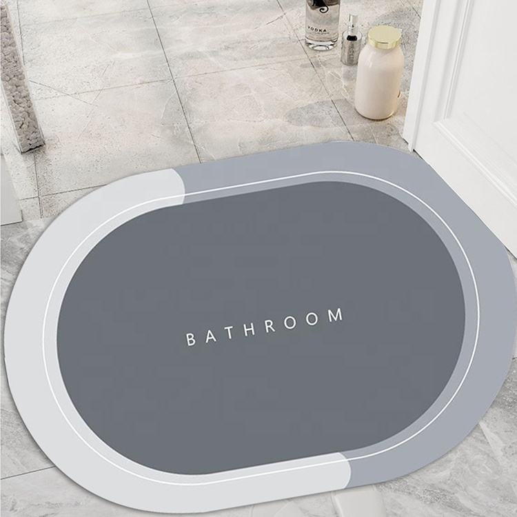 2024 LW Quick Dry Mat Diatomite New Bathroom Fashion Japanese Absorbent Bath Mat Technology Floor Mat