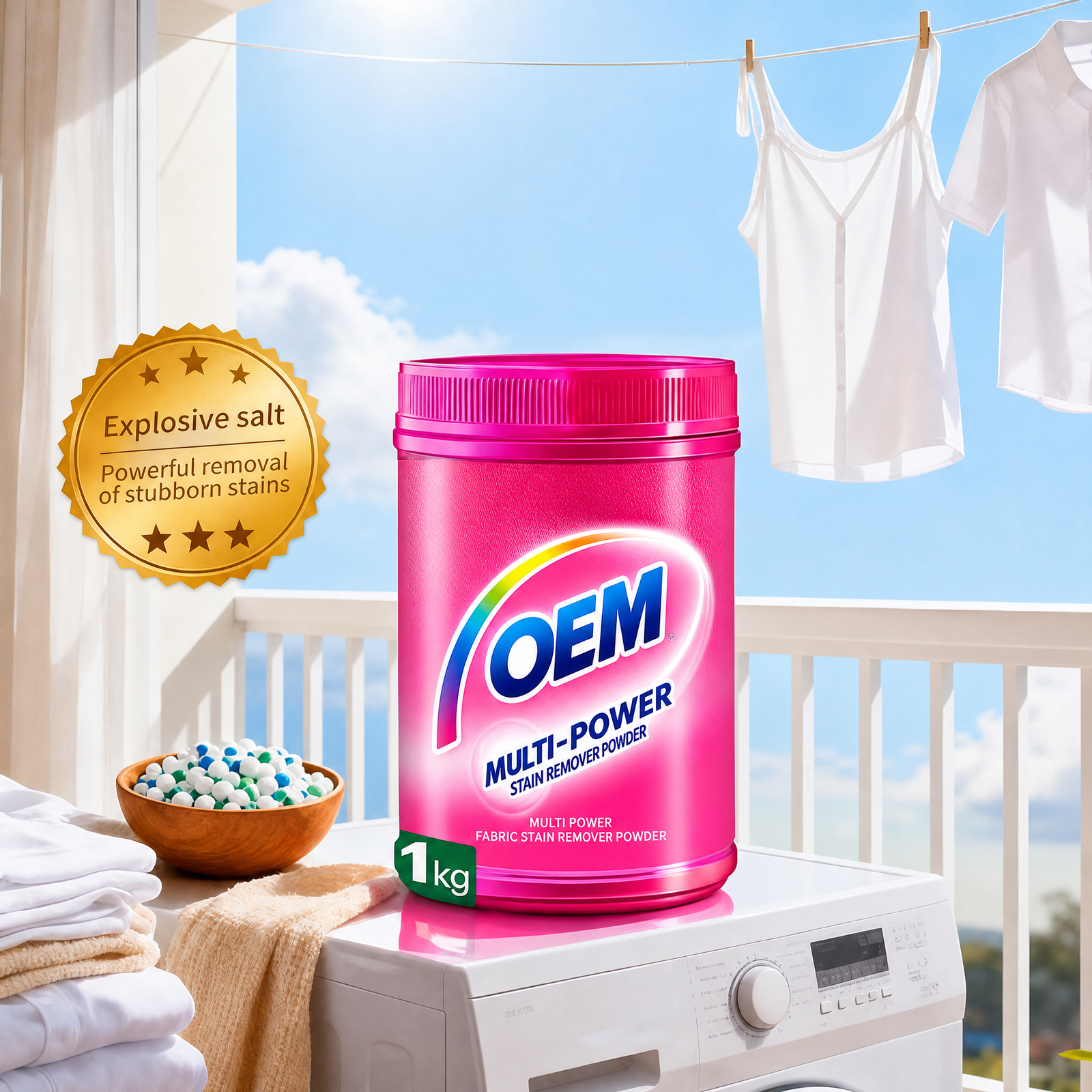 Eco-Friendly Lemon Scented Bulk Detergent Powder for Apparel Use