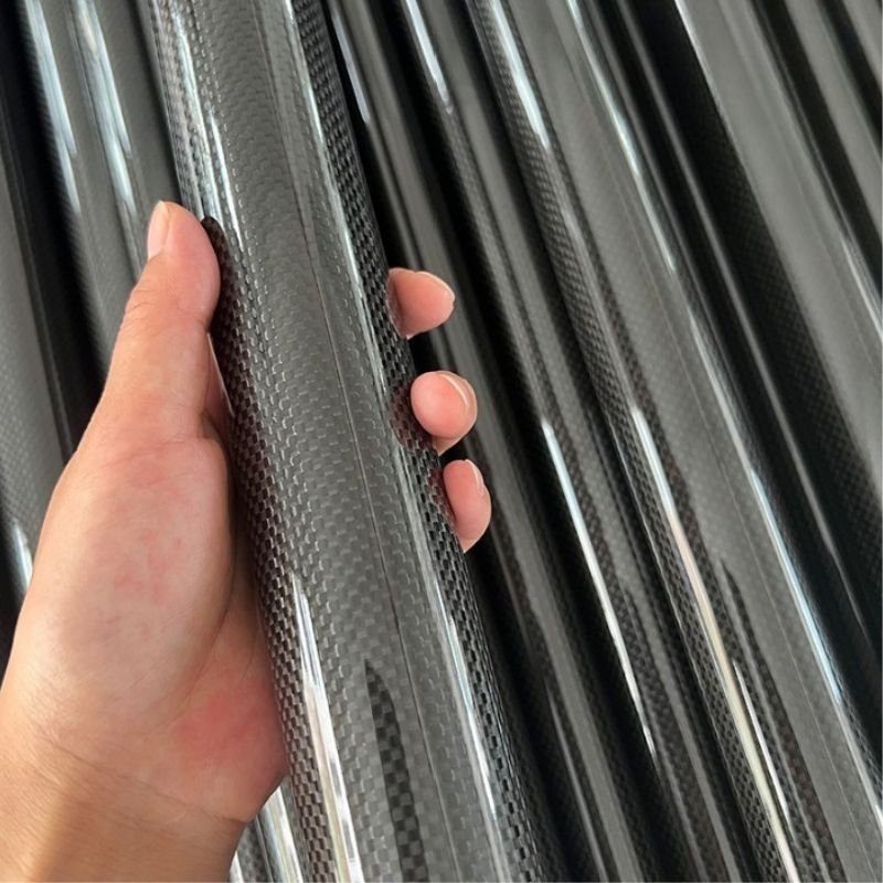 OEM Customized Large Diameter Full Carbon Fibre Pipe Manufacturer 3K Round Carbon Fiber Tube with CNC Machining