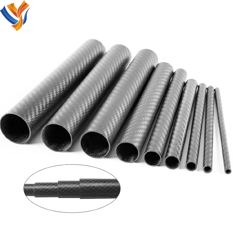 3k Carbon Fibre Tube 10mm 15mm 20mm 30mm 40mm 50mm High Strength Matte Glossy Customization Twill Plain Carbon Fiber Tube
