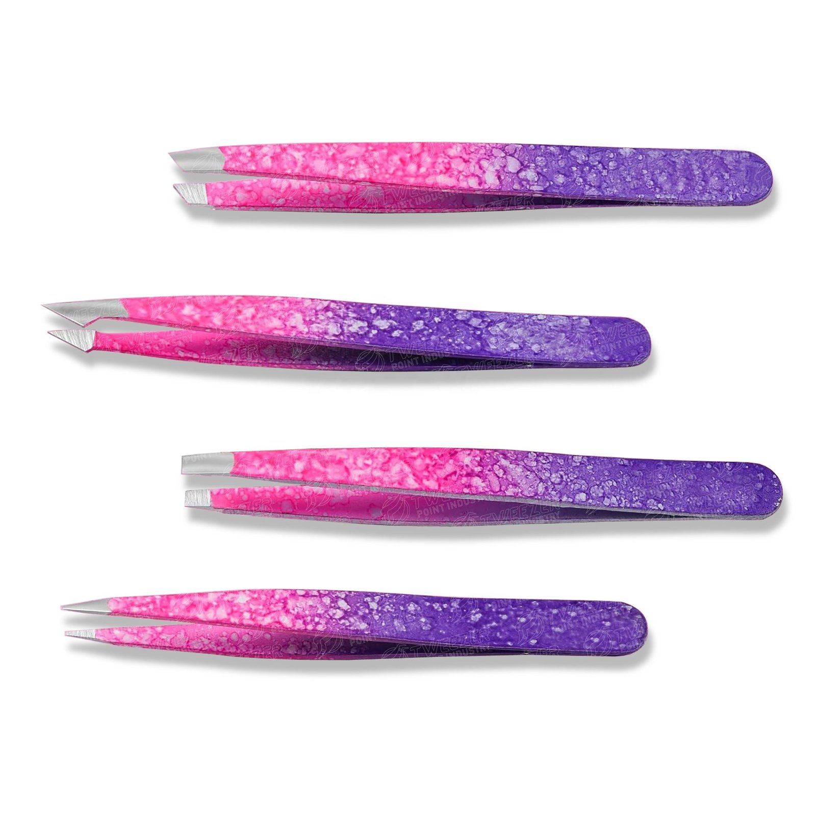 Wholesale Stainless Steel Eyebrow Tweezer Beauty Instrument Ingrown Hair Splinters Removal Slanted Tip Custom Logo & Packaging