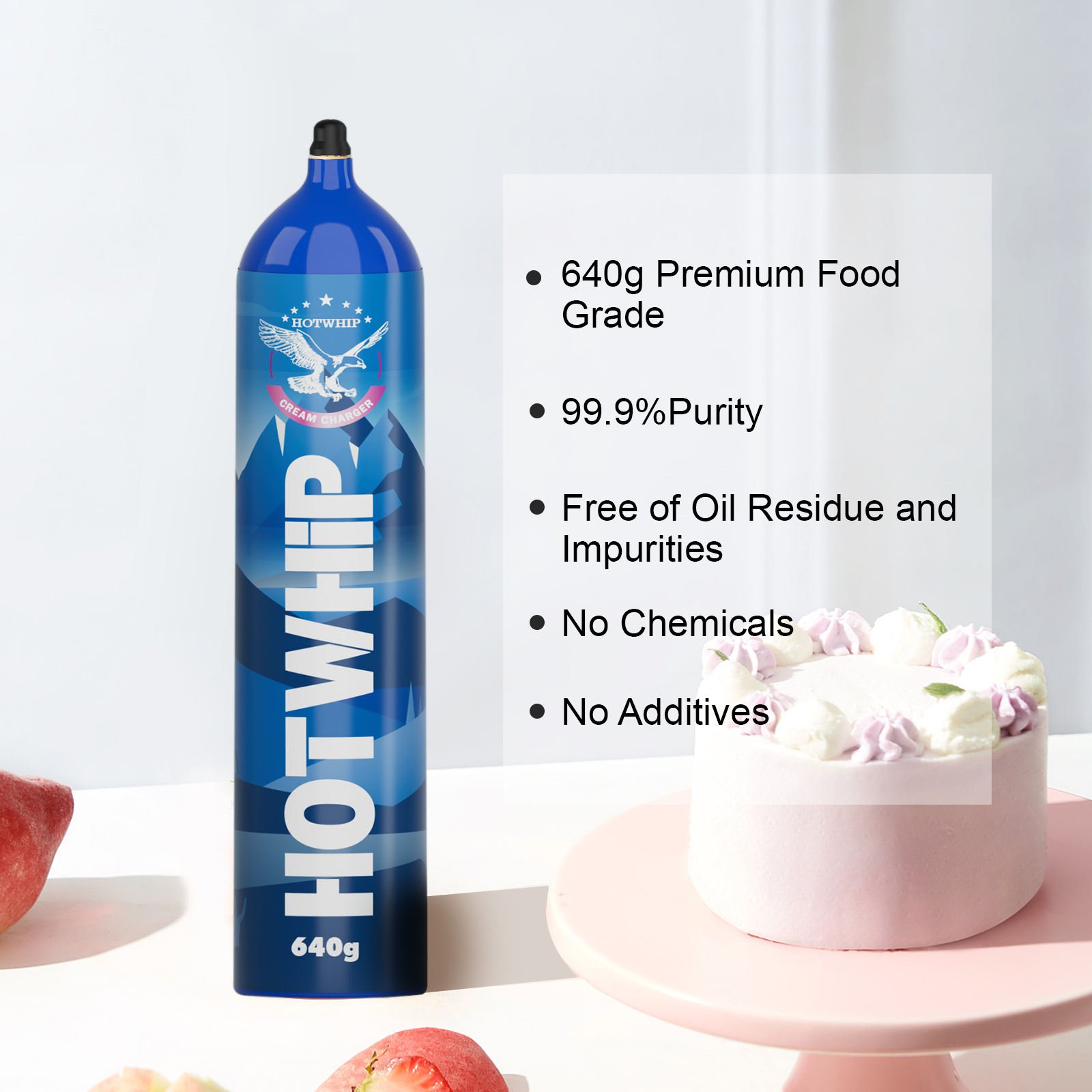Hotwhip Price Empty 0.95l Aluminum Cylinder 615g Whip Cream Charger