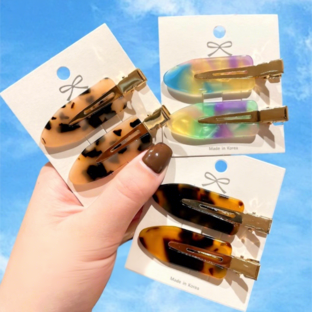 Seamless Hairclips Custom No Dent Creaseless Duckbill Hairgrips Glitter Acetate Makeup Hair Pins No Bend Less Crease Clips