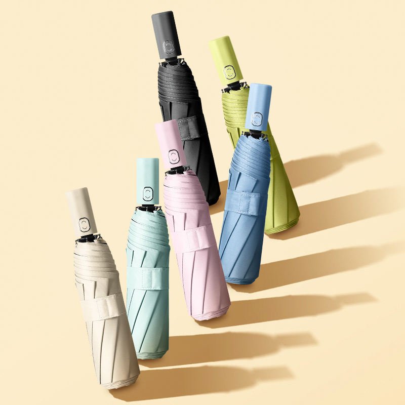 Promotional Folding Umbrella Customer Design Logo Rainy Sunny 3 Folding Bottle Umbrella Foldable Wine Folding Umbrellas