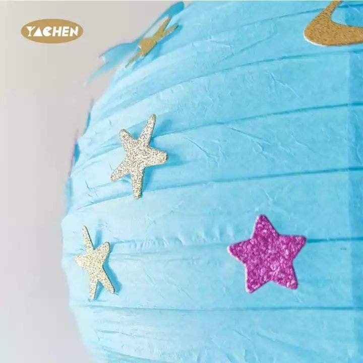 YACHEN Quality Jellyfish Paper Lanterns Mermaid Theme Birthday Party Wall Hanging Decoration Supplies Diy Paper Lantern