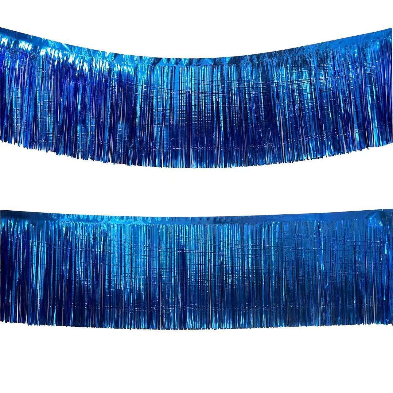 30cm*3m Foil Curtain Backdrop Birthday Party Decor Short Foil Tassel Banner Fringe Garland