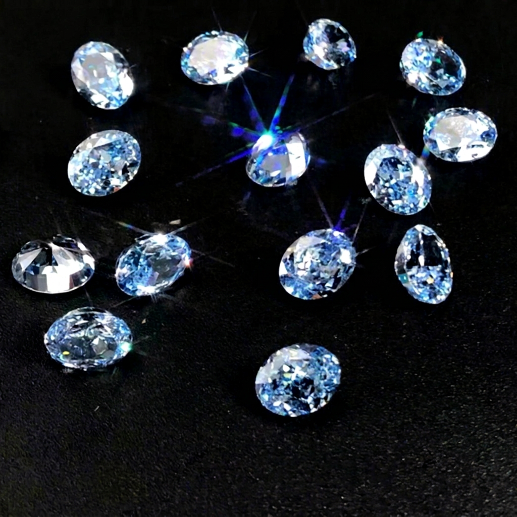 Xingyue Gems Wholesale Fancy Color Loose Stones 7A Quality 5mm High Quality New Cutting Method 4K Ice Crushed Cut Lab Created